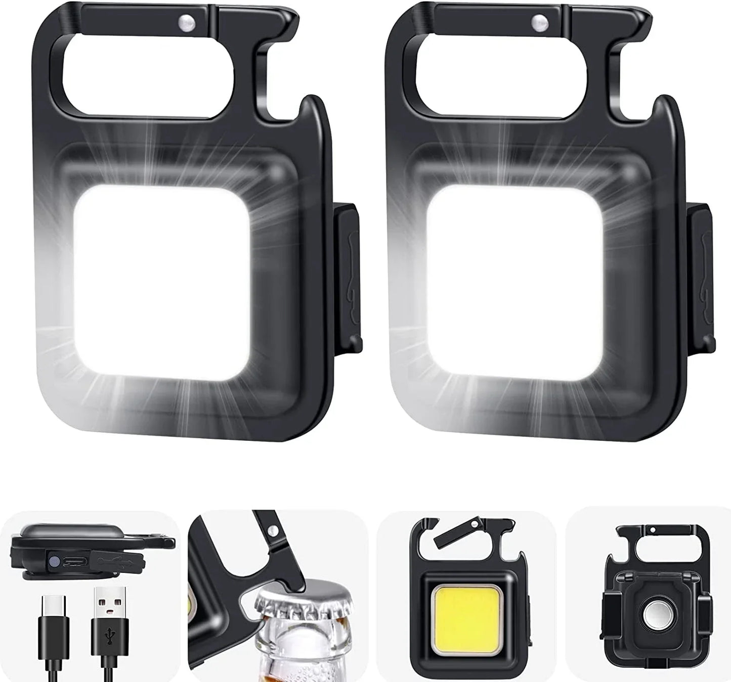 Multifunctional Mini USB Pocket | Flashlight LED Keychains