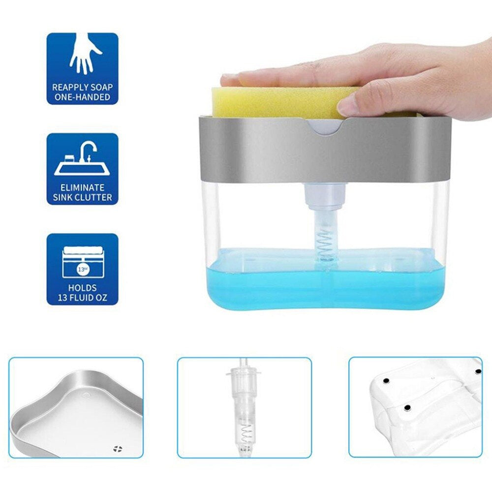 Liquid Soap Dispenser Pump™ | (with Free Sponge)