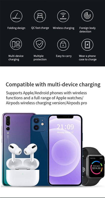 3 in 1 Fast Wireless Charging
