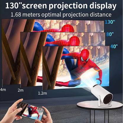 4K Portable Smart HD Projector with WiFi & Bluetooth Android 180°