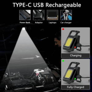 Multifunctional Mini USB Pocket | Flashlight LED Keychains