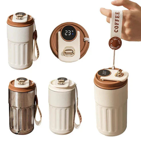 Smart Digital Thermal Bottle | Portable Coffee Mug