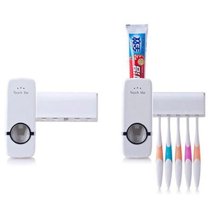 Toothpaste Dispenser With 5 Brush Holder  | Wall Mounted Automatic